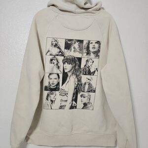Taylor Swift The Eras Tour Beige Hoodie Pullover Graphic Sweatshirt